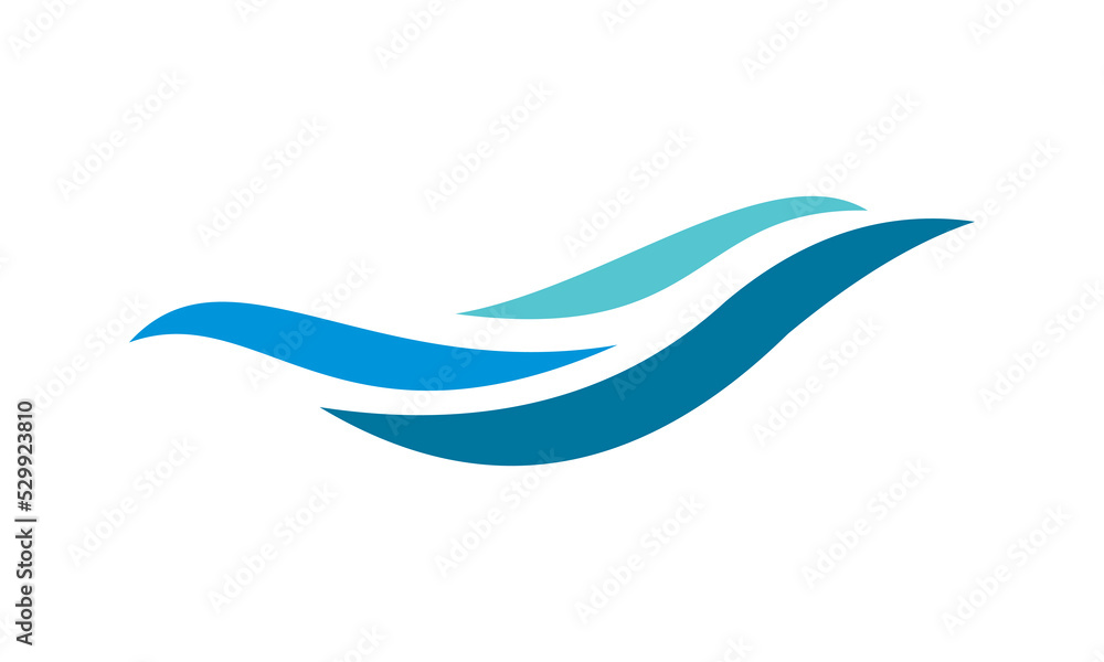 blue water wave logo design blue water wave logo design