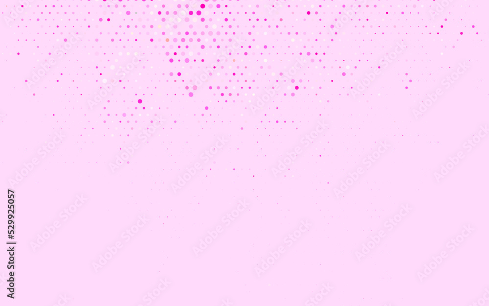 Light Pink, Yellow vector Abstract illustration with colored bubbles in nature style.