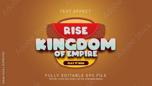 Kingdom of empire Games UI Button Text Effect Font Type