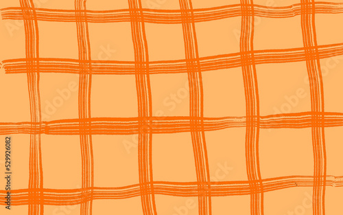 Canvas Print Orange windowpane grid wallpaper