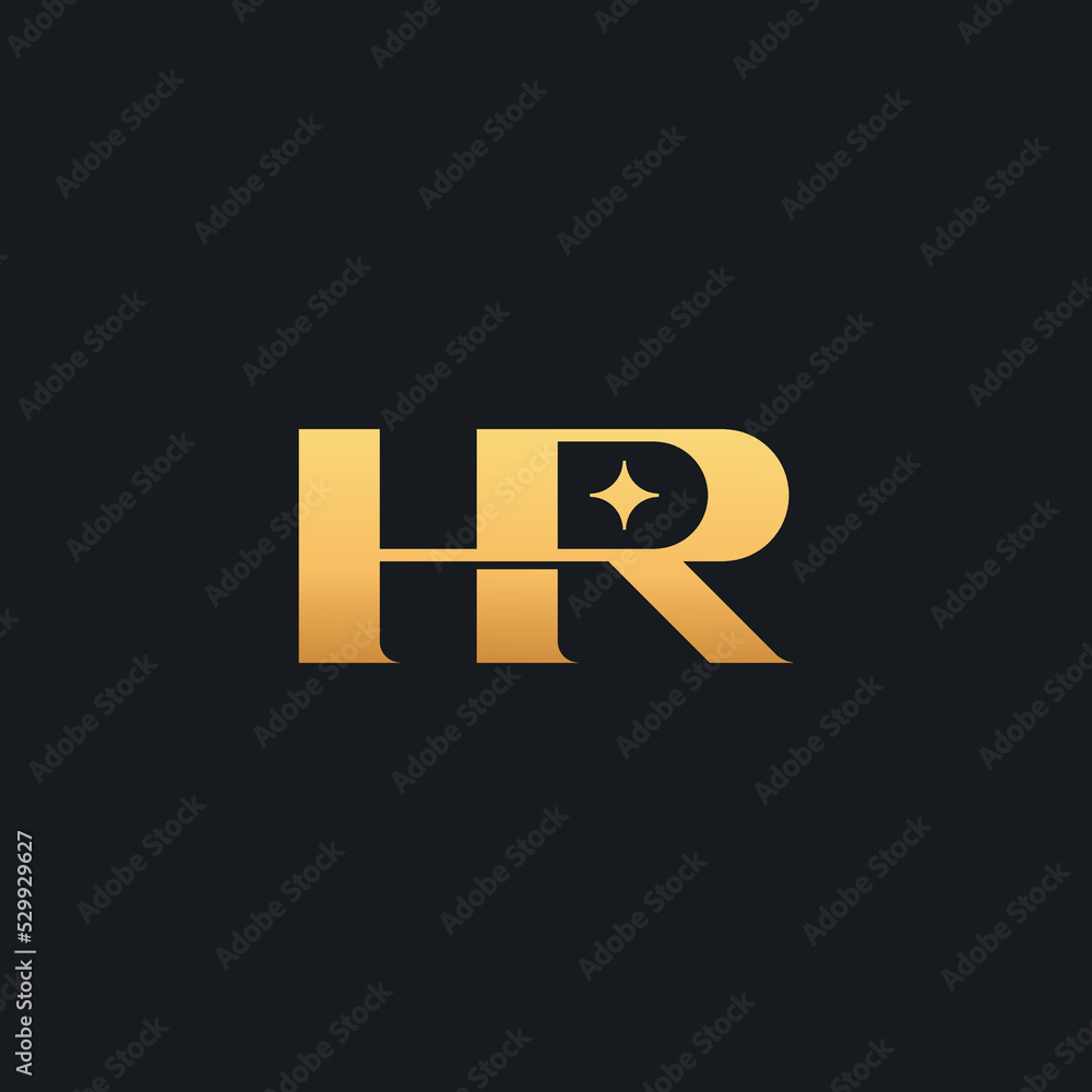 Fototapeta premium Initial HR RH H R Monogram Logo Template. Initial Based Letter Icon Logo
