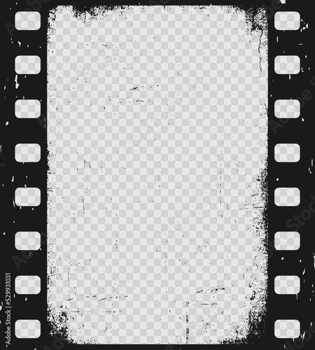 Tablou canvas Old grunge movie film strip, vintage filmstrip texture