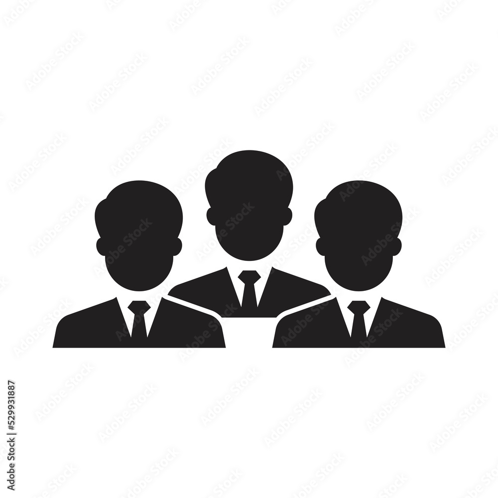 Group of businessman icon design. User icon and people icon, team icon, group icon, isolated on white background. vector illustration Group of businessman icon design. User icon and people icon, team icon, group icon, isolated on white background. vector illustration