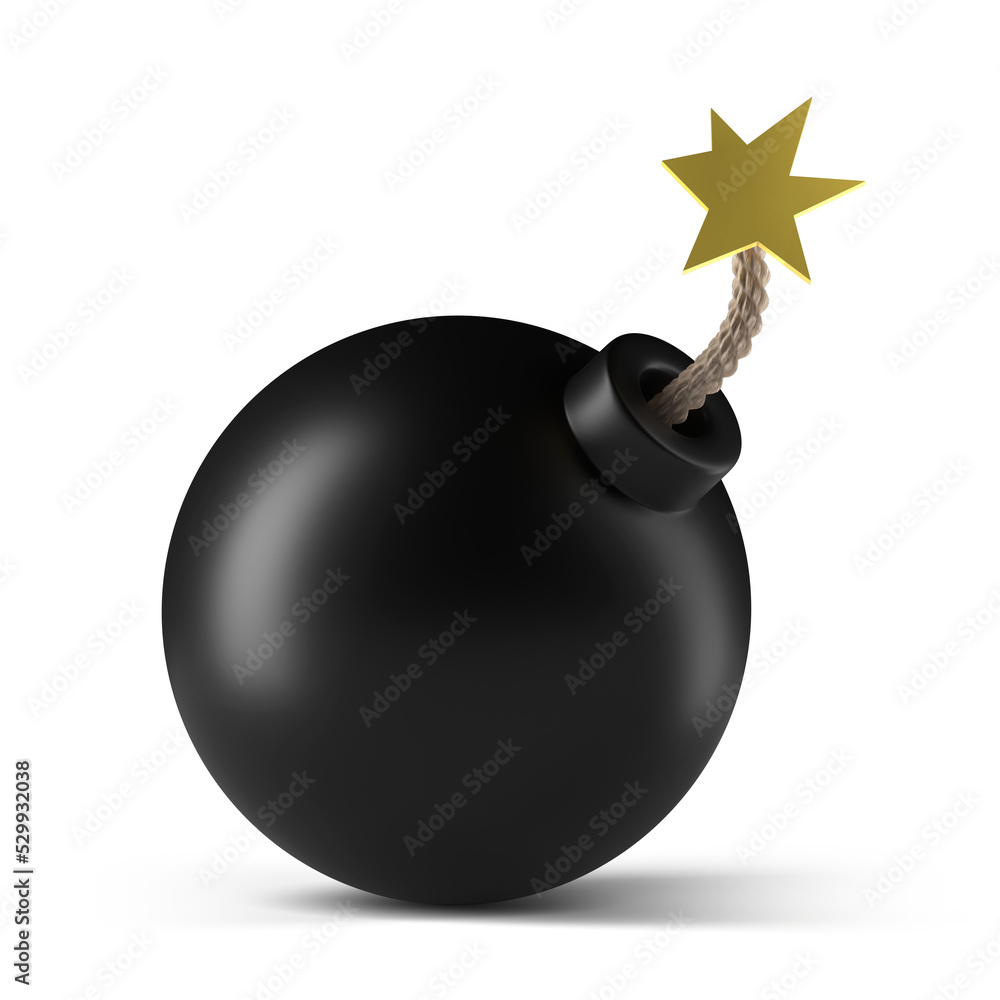 3D Bomb Exploding Illustration 3D Bomb Exploding Illustration