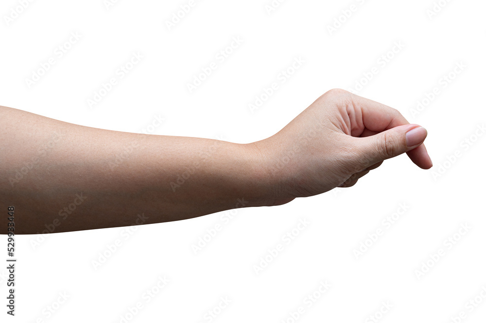 Woman hand hold virtual business card, credit card or blank paper isolated on white background. Woman hand hold virtual business card, credit card or blank paper isolated on white background.