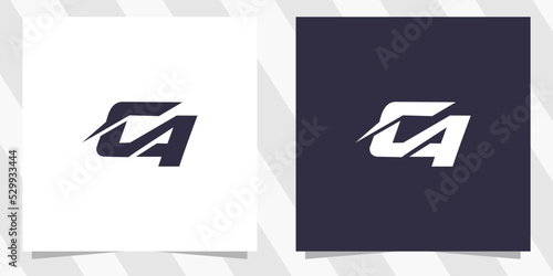 letter ca ac logo design