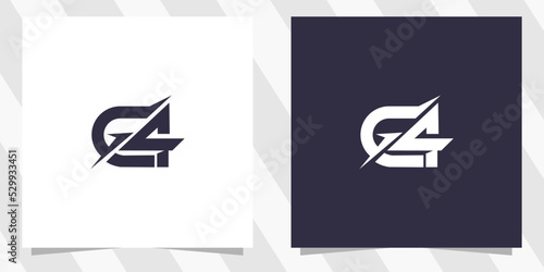 letter g4 4g logo design