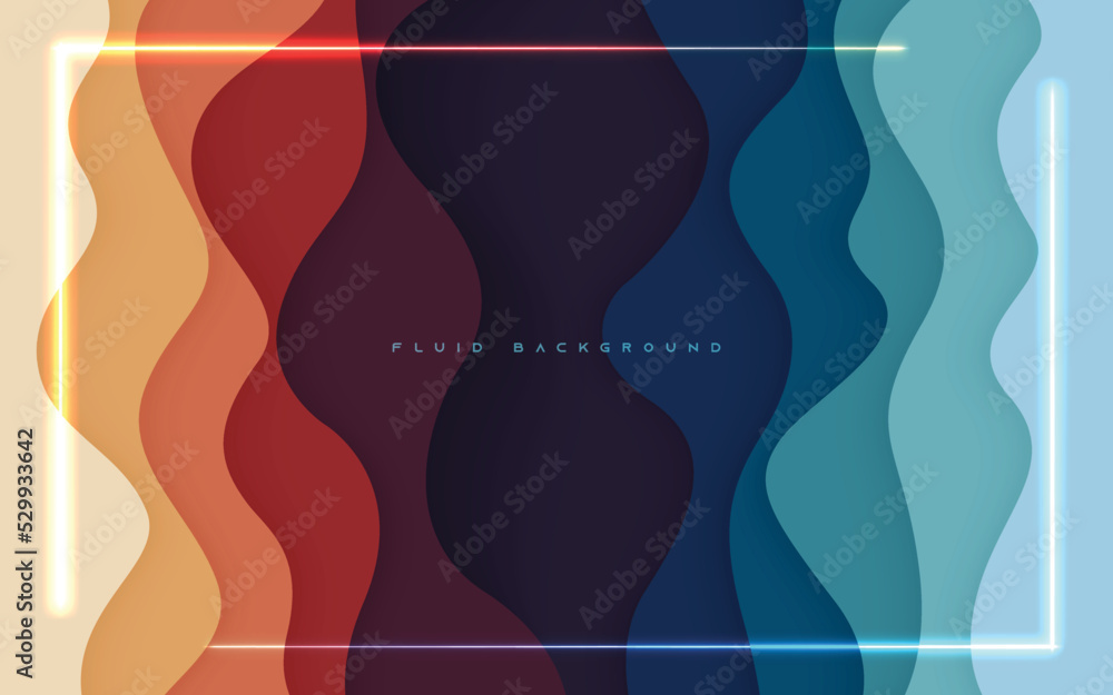 Abstract wavy colorful papercut background Abstract wavy colorful papercut background