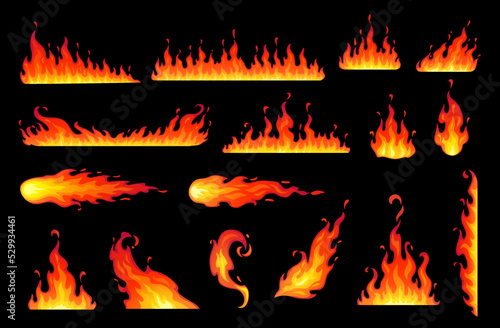 Fototapeta Cartoon fire flames