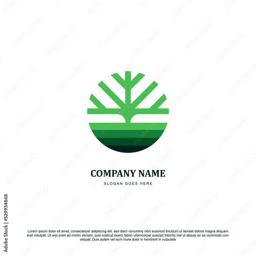 Tree of life branch business sign. Vector illustration. Stock Vector ...