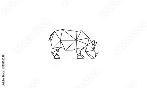 rhino geometric graphic design illustration