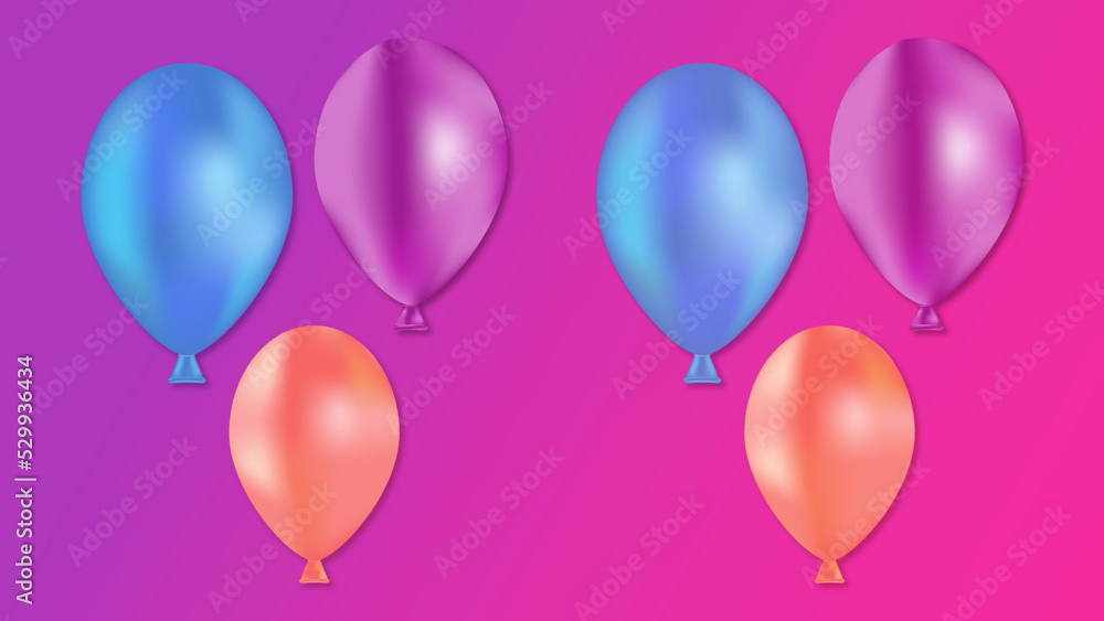 Happy birthday background with balloon, creative background, balloons sets background