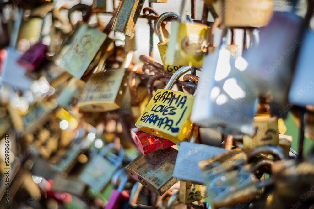 A message at Pont des Arts in Paris A message at Pont des Arts in Paris