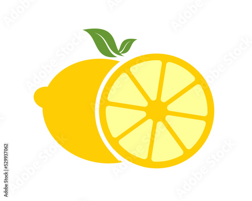 Lemon and half lemon in front it