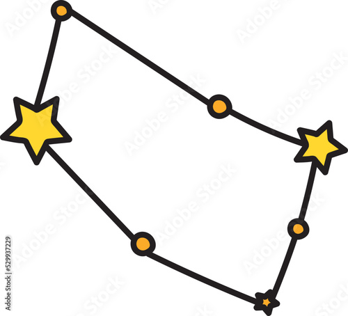 constellation color doodle icon