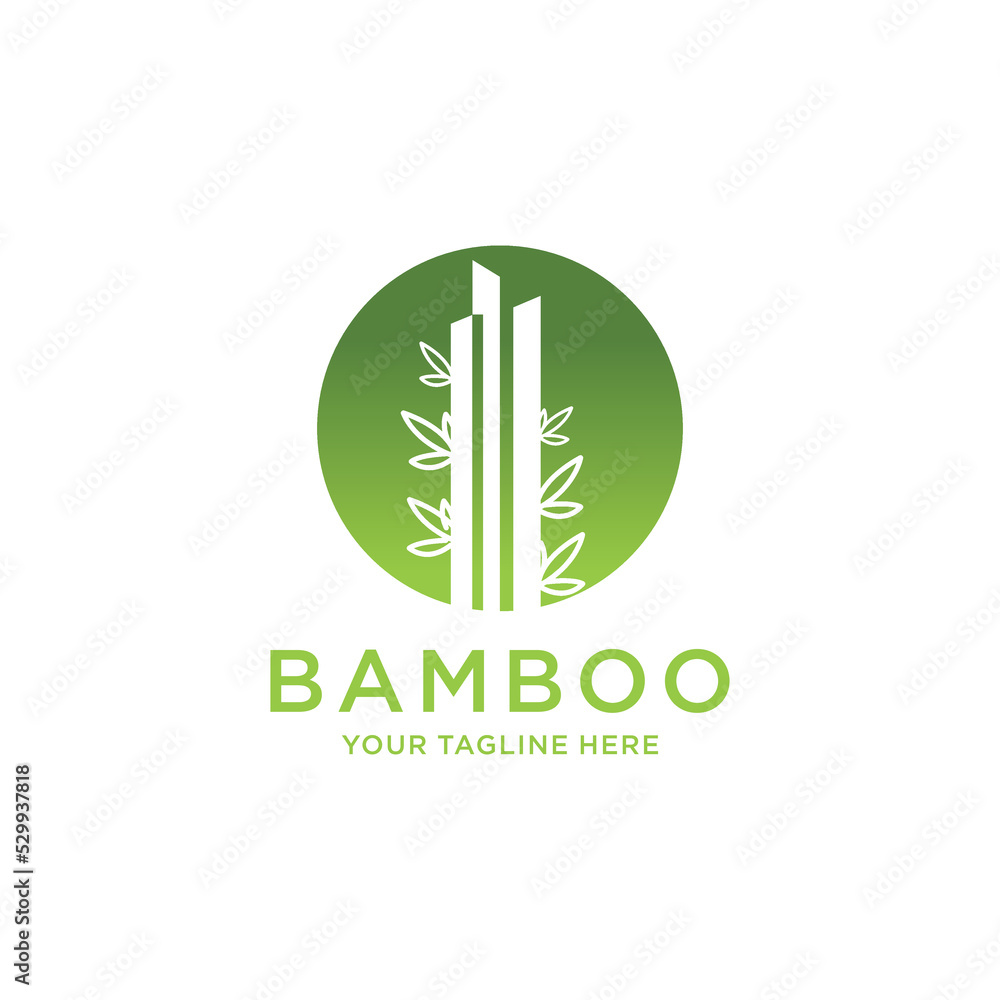 Bamboo logo icon vector image Bamboo logo icon vector image
