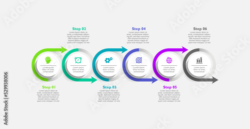 Business visualization infographic design template