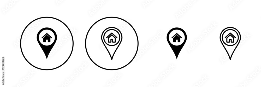 Address icon vector. home location sign and symbol. pinpoint Address icon vector. home location sign and symbol. pinpoint