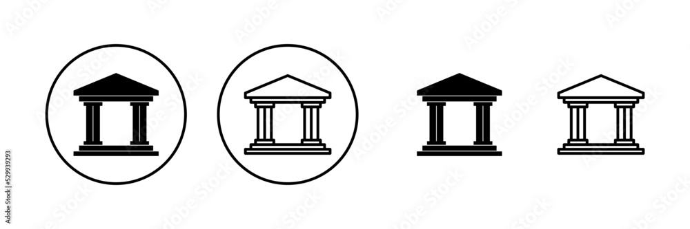 Bank icon vector. Bank sign and symbol, museum, university Bank icon vector. Bank sign and symbol, museum, university