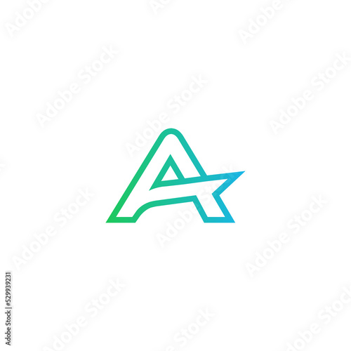 Letter A logo icon design template elements