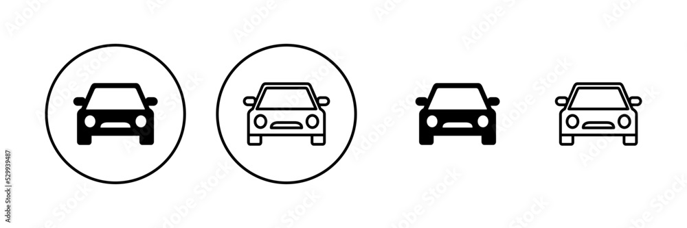 Car icon vector. car sign and symbol. small sedan Car icon vector. car sign and symbol. small sedan
