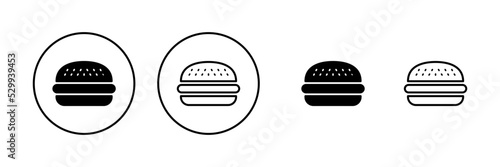 Burger icon vector. burger sign and symbol. hamburger