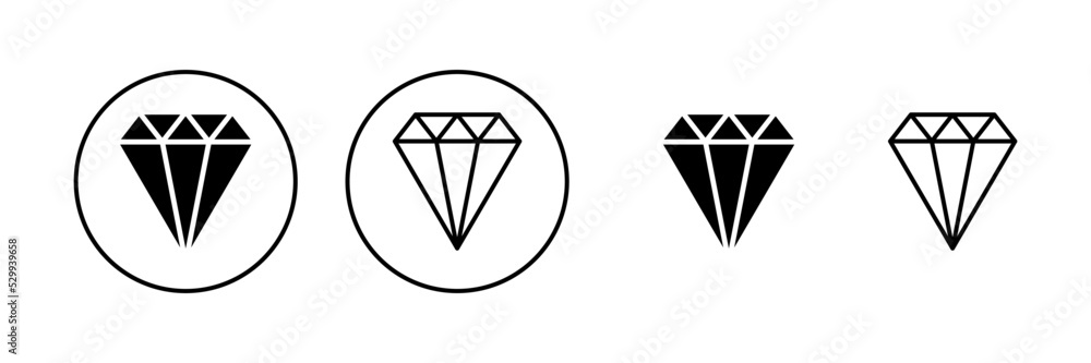 Diamond icon vector. diamond gems sign and symbol Diamond icon vector. diamond gems sign and symbol