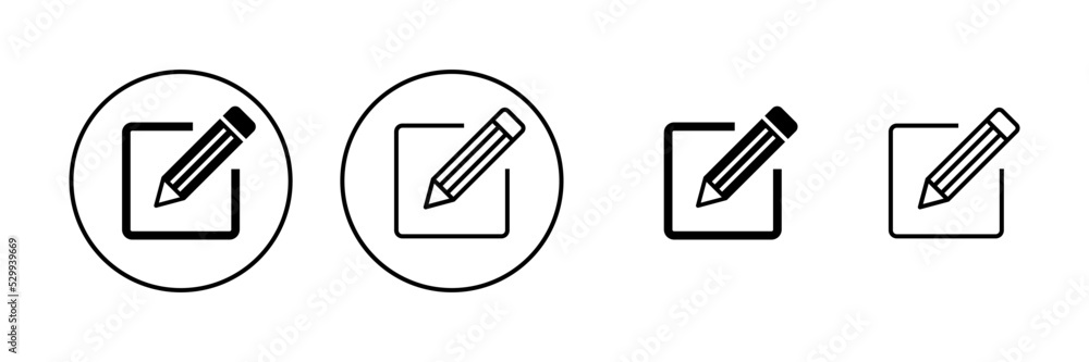 Edit icon vector. edit document sign and symbol. edit text icon. pencil. sign up Edit icon vector. edit document sign and symbol. edit text icon. pencil. sign up