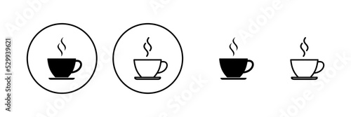 coffee cup icon vector. cup a coffee sign and symbol