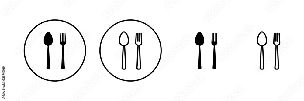 spoon and fork icon vector. spoon, fork and knife icon vector. restaurant sign and symbol spoon and fork icon vector. spoon, fork and knife icon vector. restaurant sign and symbol