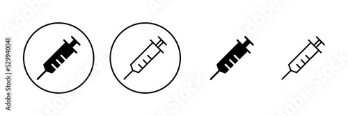 Syringe icon vector. injection sign and symbol.vaccine icon