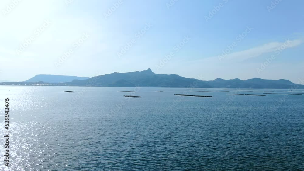 香川県さぬき市の養殖場を上空から 香川県さぬき市の養殖場を上空から