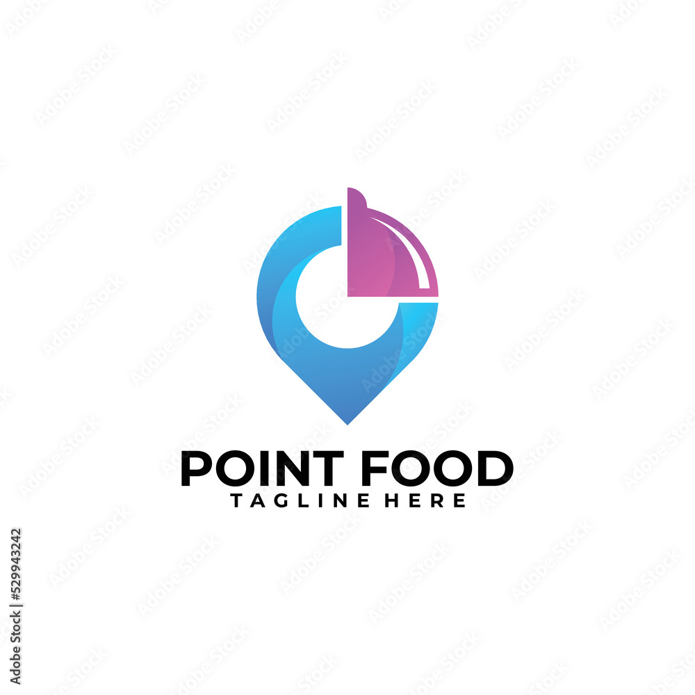 local food logo concept, point food design template local food logo concept, point food design template