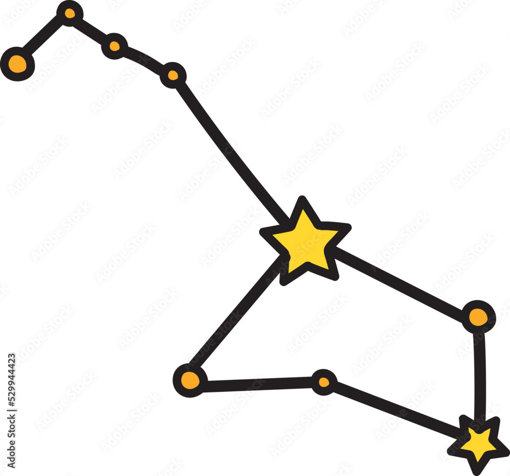 Constellation Line Color Icon Constellation Line Color Icon