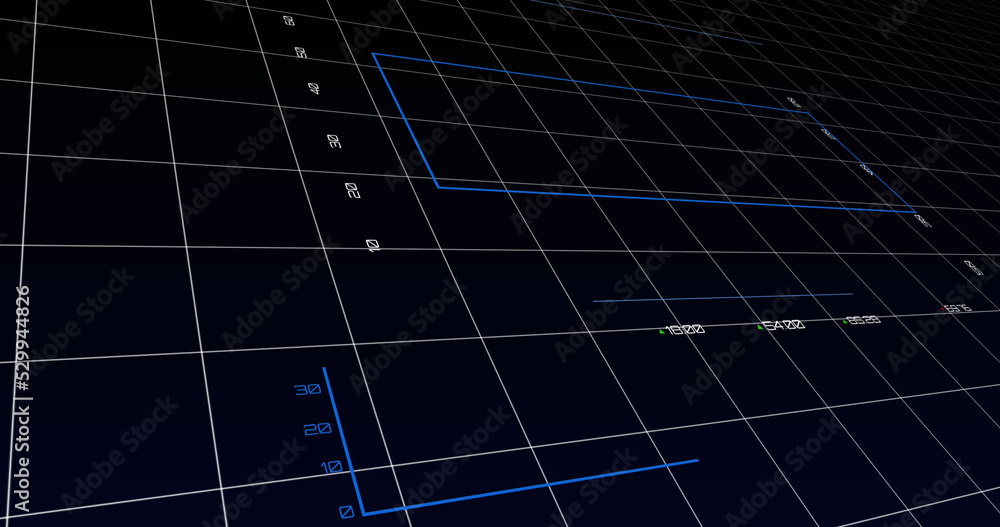 Image of statistics and financial data processing over grid Image of statistics and financial data processing over grid