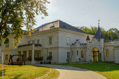 Suhopolje,Croatia -August 16st 2022:Janković Castle - was built in the middle of the 18th century, and got its current look at the beginning of the 20th century
 photo