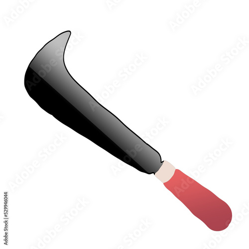 Machete blade indian sword 3d rendering illustration