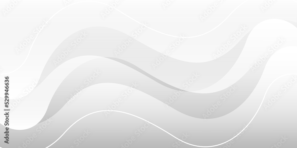 abstract white gradient wave and smooth line background