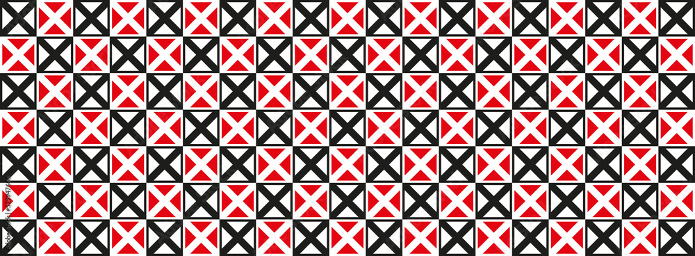 Geometric pattern banner background design vector. Tile wallpaper.