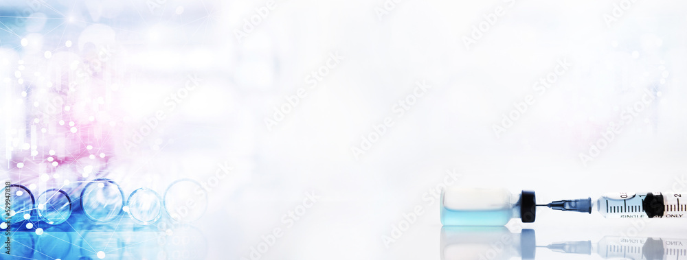 glass flask and beaker with orange drop solution in chemistry science research lab white banner background glass flask and beaker with orange drop solution in chemistry science research lab white banner background