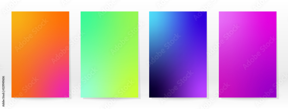 Minimal Poster. Pastel Soft. Rainbow Gradient Set.