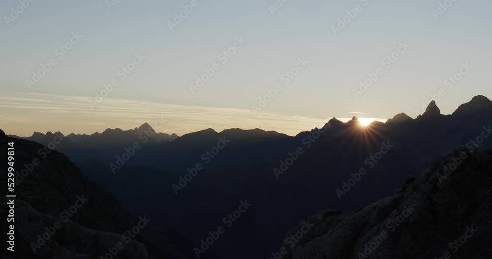 timelapse of the rising sun in the mountains timelapse of the rising sun in the mountains