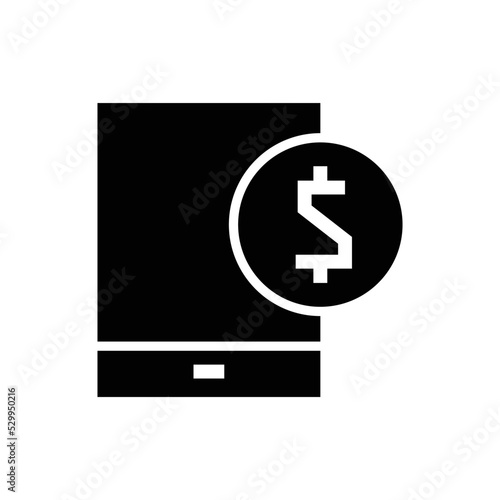 Mobile phone payment vector icon symbol design