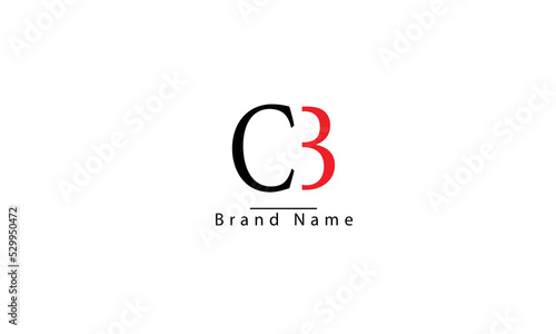 CB BC C B abstract vector logo monogram template
