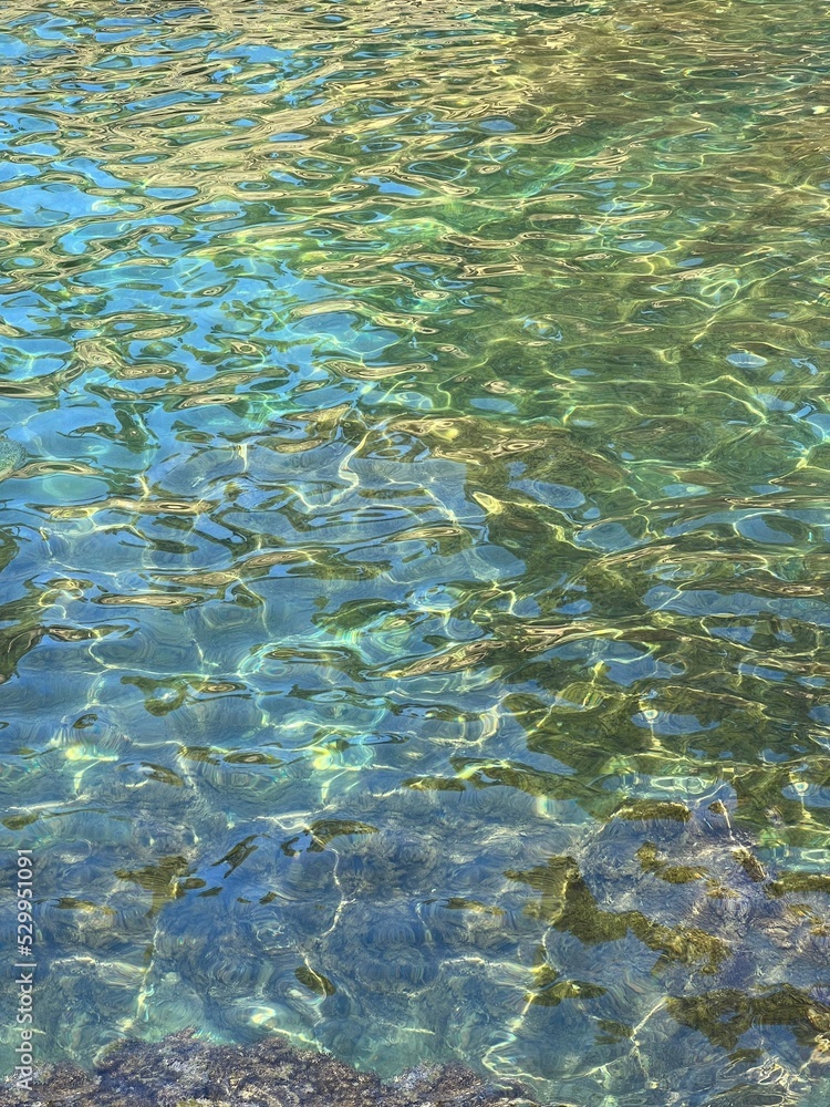 Sea clear water surface with ripples. Sea clear water surface with ripples.