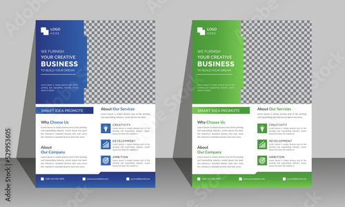 Business flyer template for business poster layout, colorful, vector design.