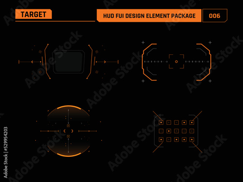 HUD FUI Design element target 006