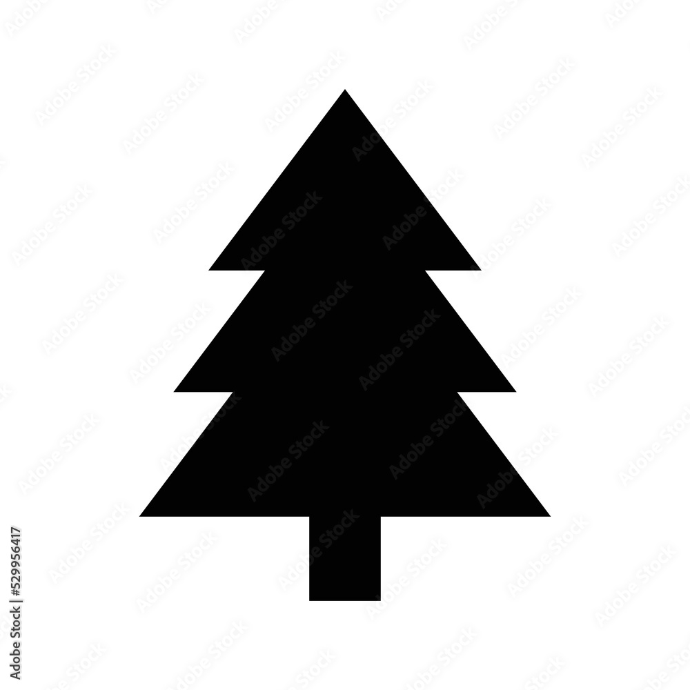 Obraz premium christmas tree icon vector design in white background