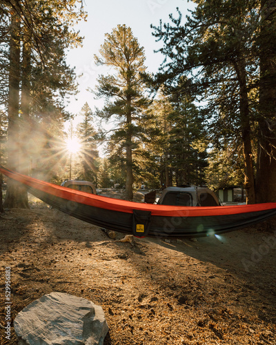Camping at Lake Mary in Mammoth Lakes, California