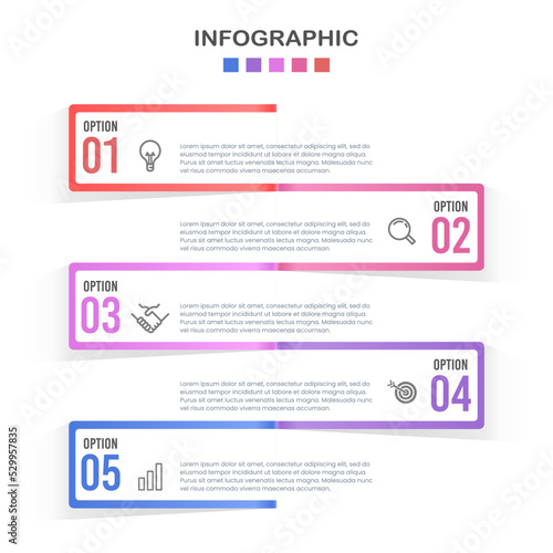 Infographic 5 options vertical alternate